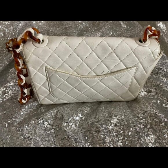 Chanel Quilted Cc Tortoiseshell plastic chain Shoulder Bag - Picture 2 of 2